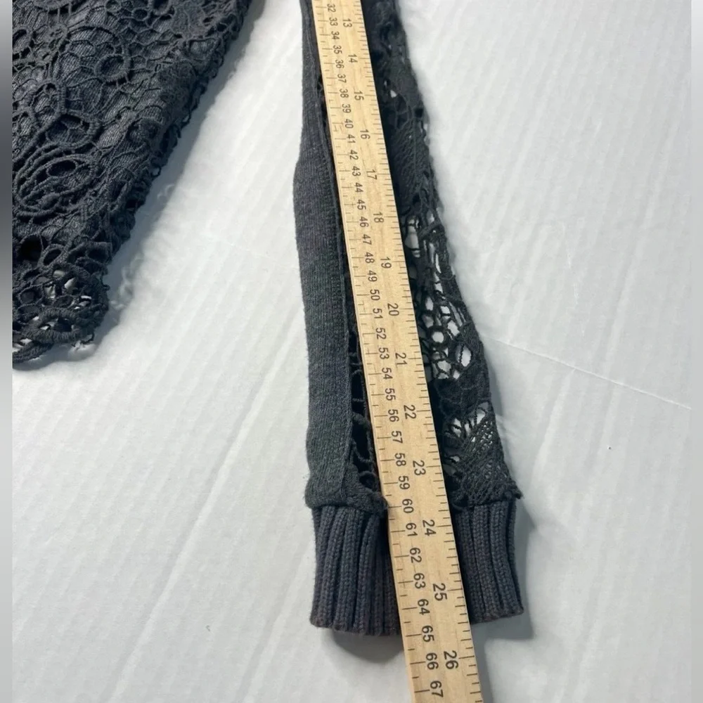 FREE PEOPLE Graphite Combo Crochet Top, Size Small - MSRP $128
